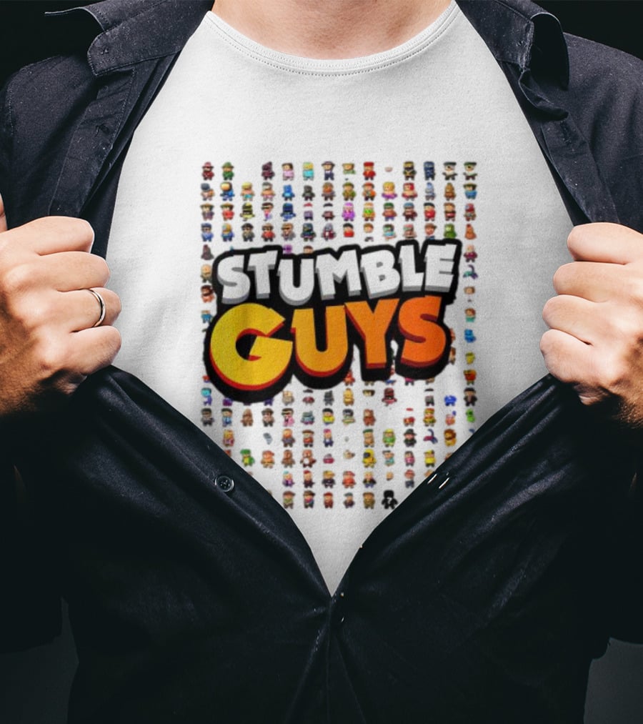 STUMBLE GUYS Multicolor Character Grid T-Shirt