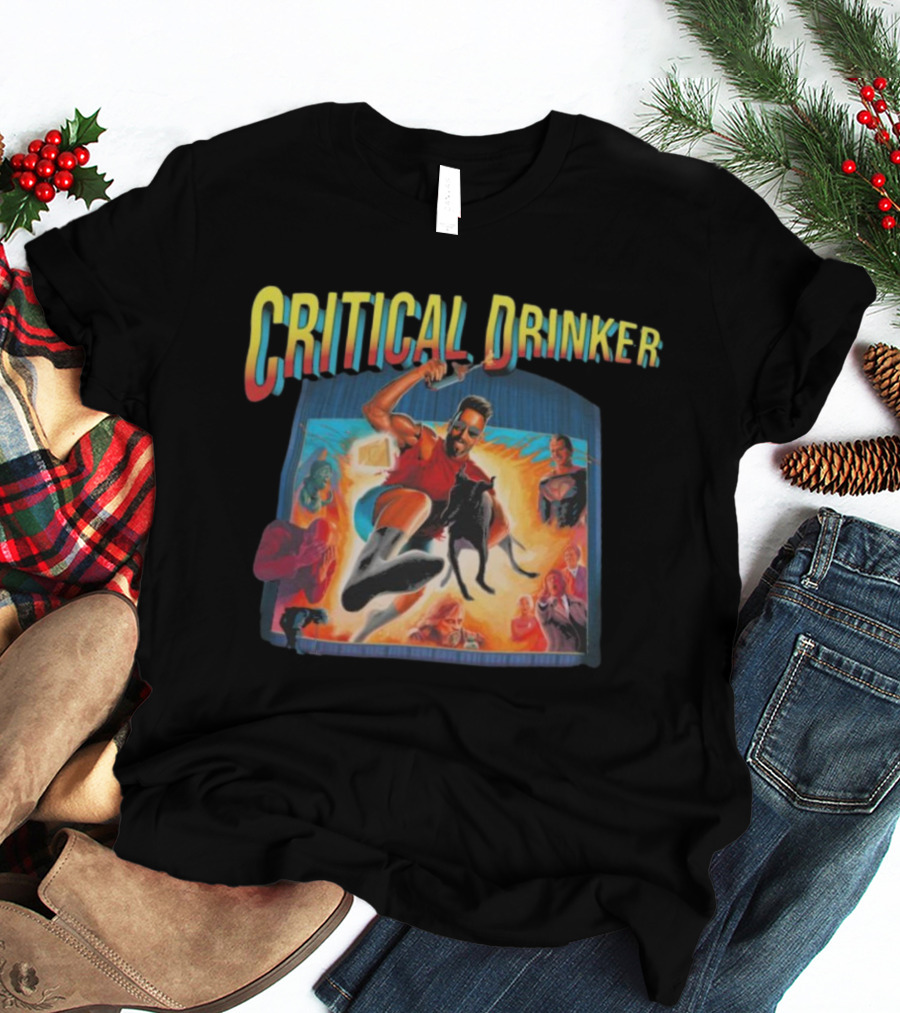 Critical Drinker Action Adventure Inspired T-Shirt