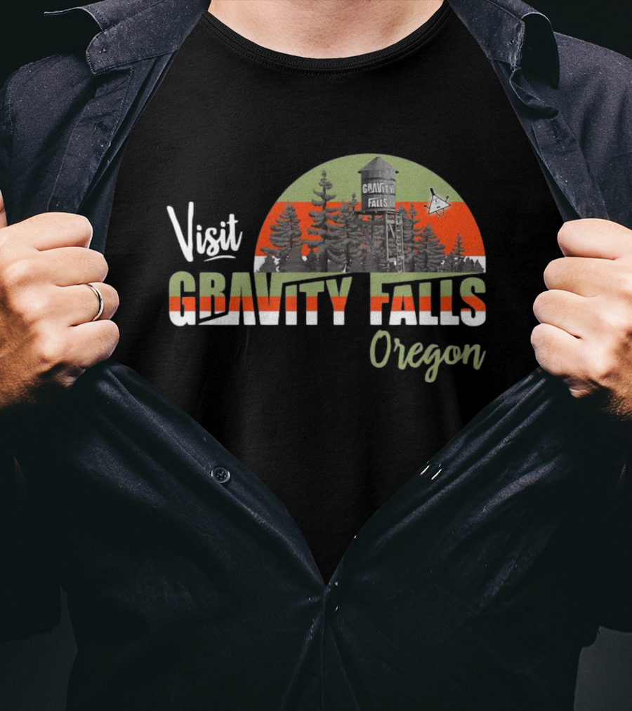 Visit Gravity Falls Oregon Forest Tourist Destination T-Shirt