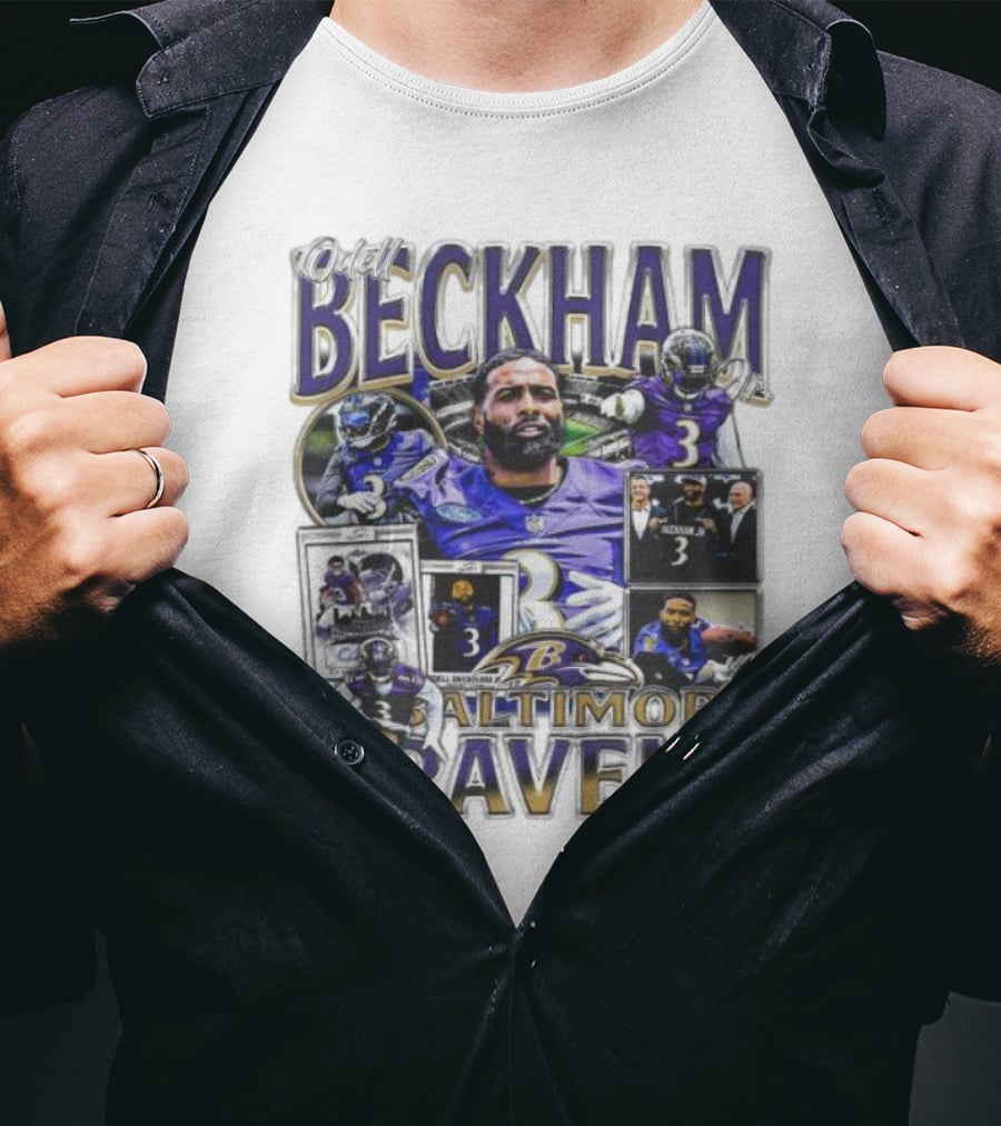Odell Beckham Baltimore Ravens Highlight Images T-Shirt