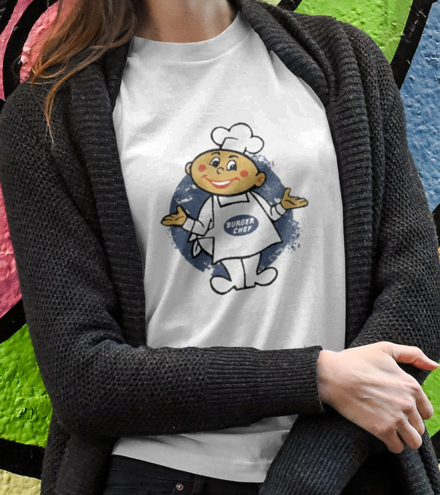 Burger Chef Cartoon Character Vintage Nostalgia T-Shirt