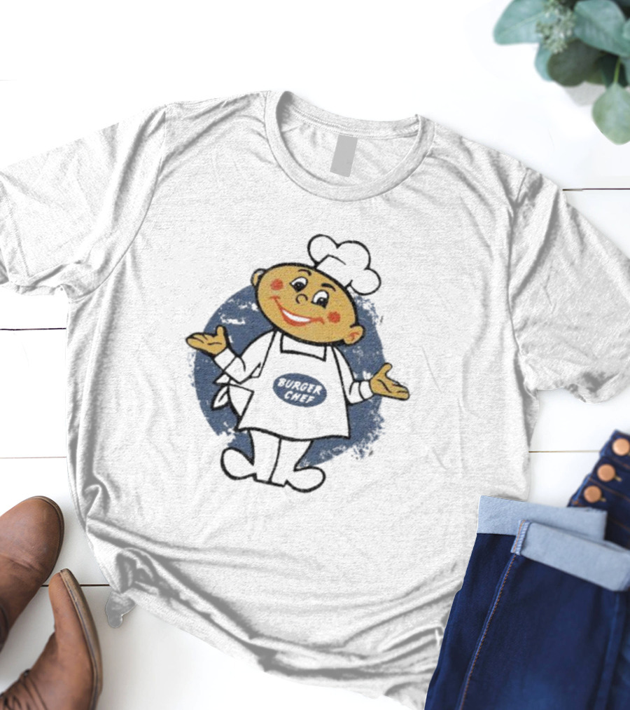 Burger Chef Cartoon Character Vintage Nostalgia T-Shirt