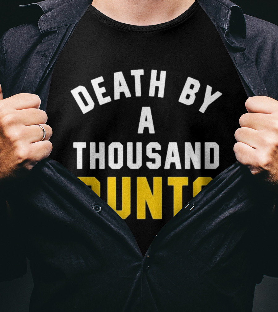 Death By A Thousand Punts Football Humor Sports Team Fan T-Shirt