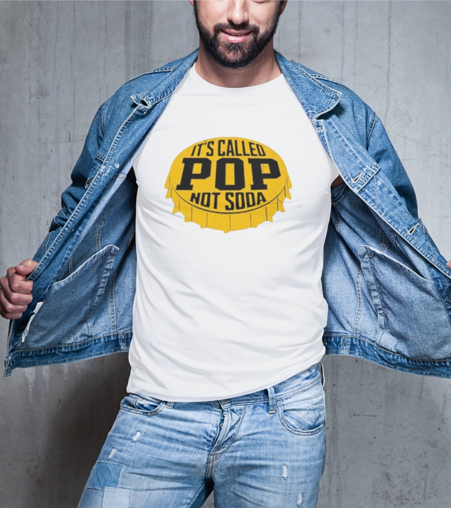 It's Called Pop Not Soda Yellow Bottle Cap T-Shirt