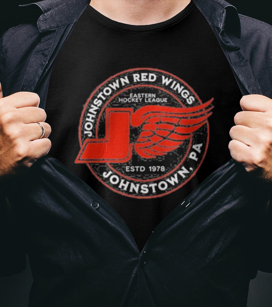 Johnstown Red Wings Eastern Hockey League Johnstown PA Estd 1978 T-Shirt