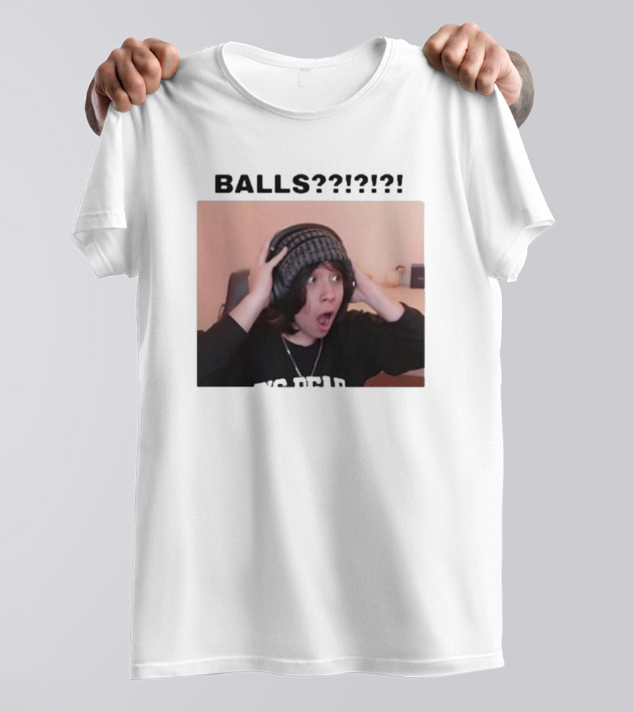 Liz Qcktycult Balls Quackity Reaction Surprise Image T-Shirt
