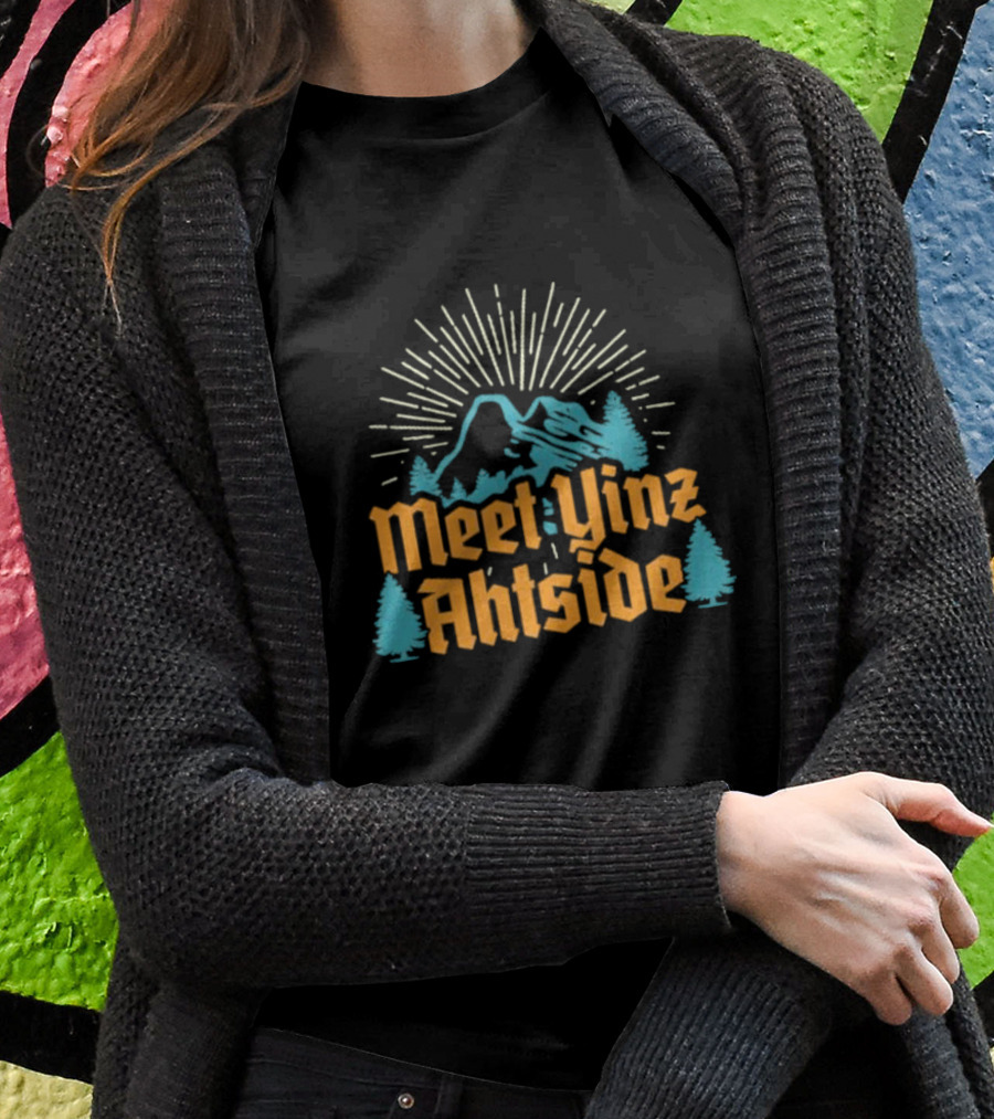 Meet Yinz Ahtside Mountain Trees Sunburst T-Shirt