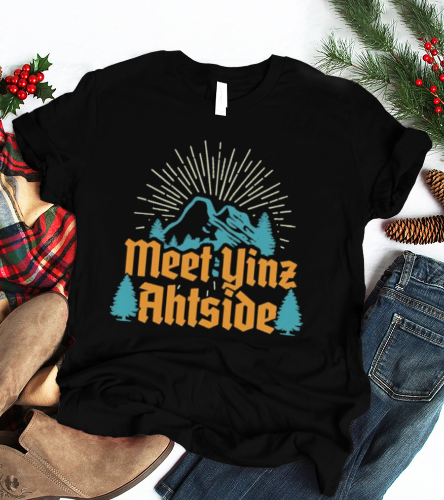 Meet Yinz Ahtside Mountain Trees Sunburst T-Shirt