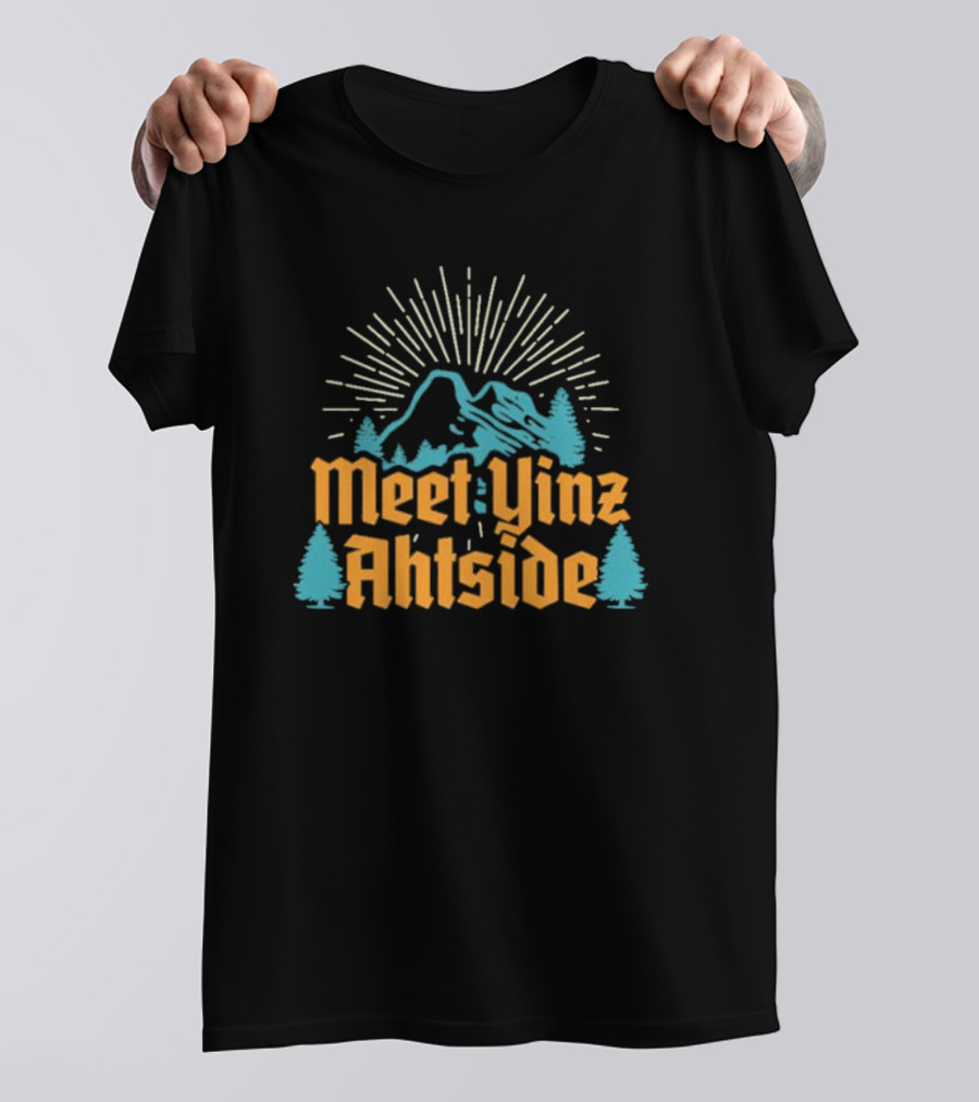 Meet Yinz Ahtside Mountain Trees Sunburst T-Shirt