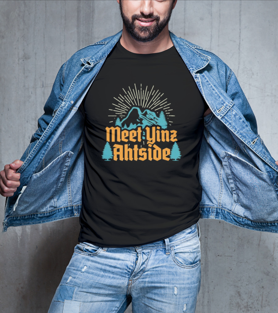 Meet Yinz Ahtside Mountain Trees Sunburst T-Shirt