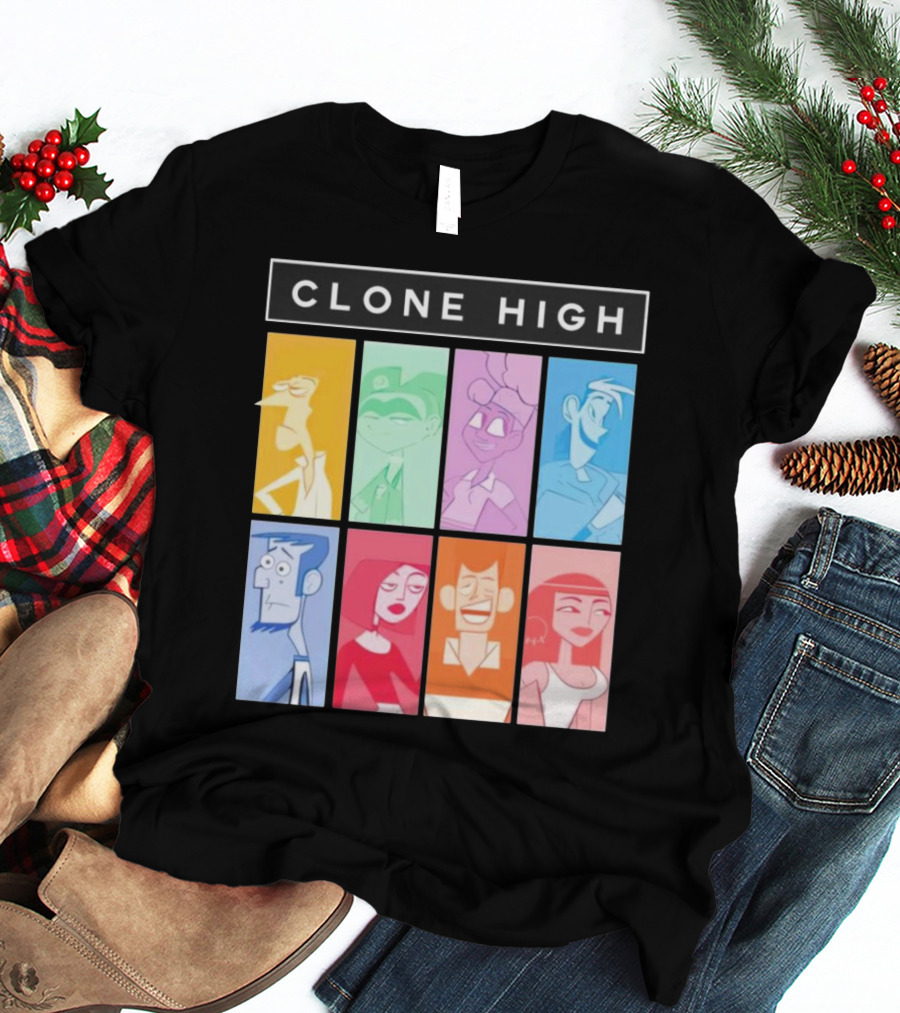 Tara Billinger Clone High Colorful Character Grid T-Shirt
