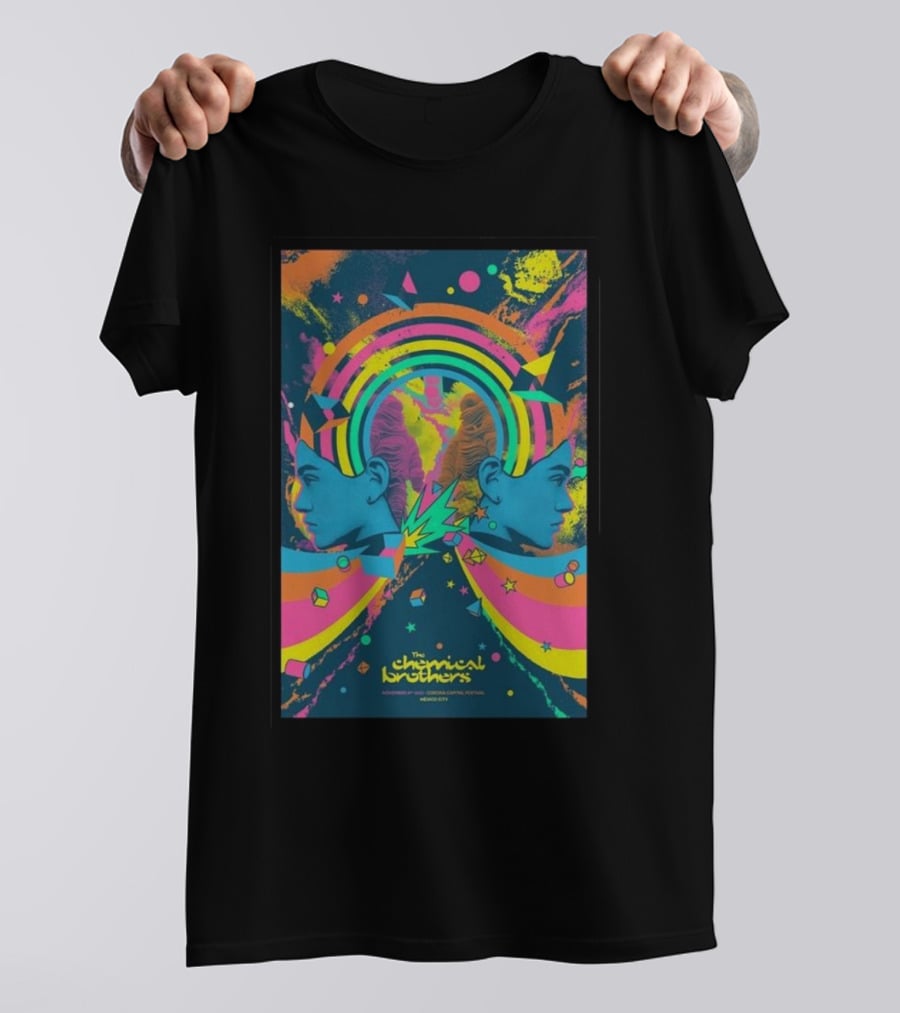 The Chemical Brothers Electropical Psychedelic Art November 19 Rainbow Explosion T-Shirt