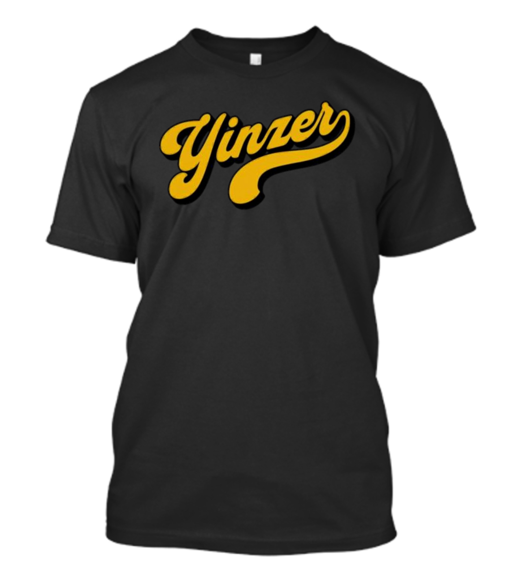 Yinzer Signature Bold Yellow Script T-Shirt