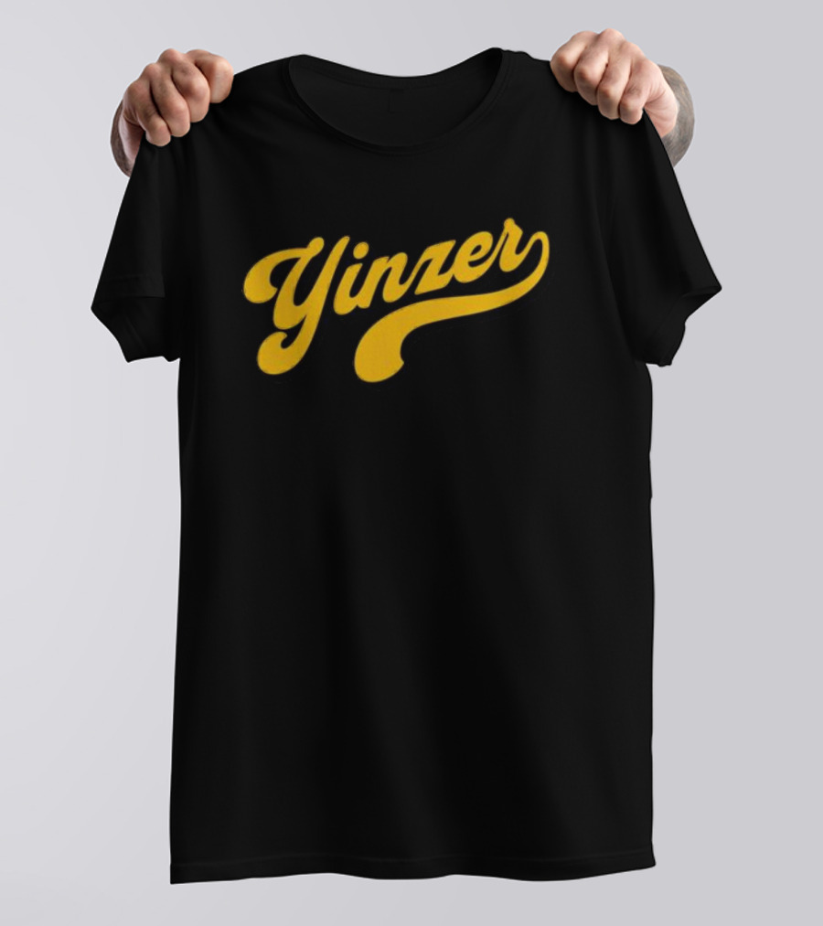 Yinzer Signature Bold Yellow Script T-Shirt