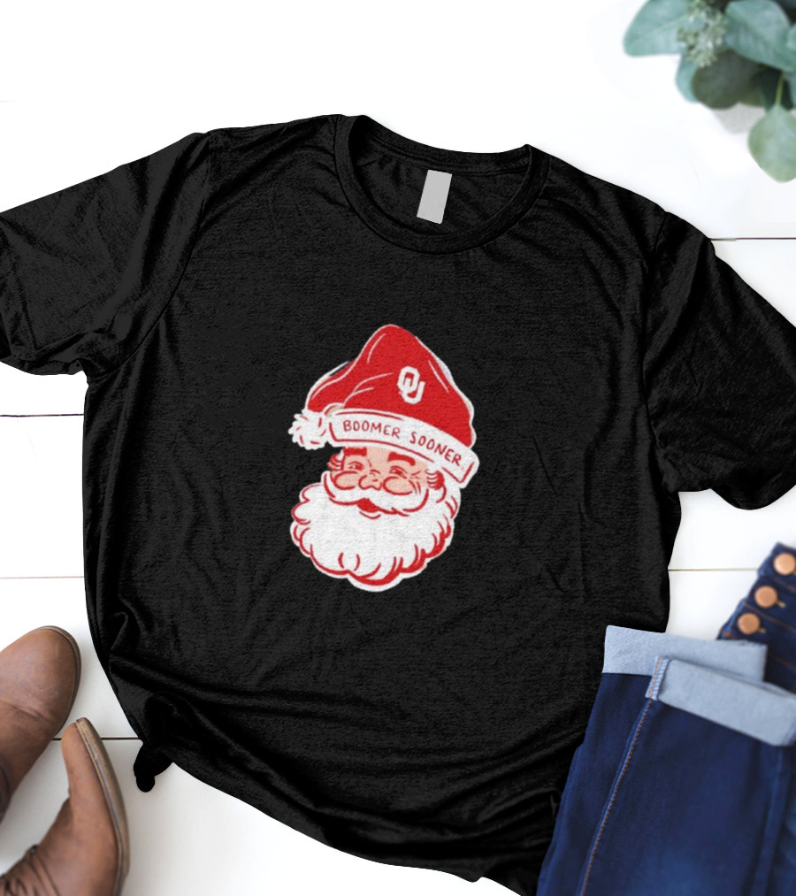 Boomer Sooner Santa Claus Christmas OU T-Shirt