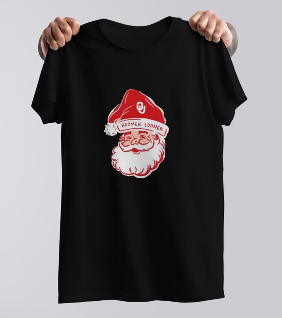Boomer Sooner Santa Claus Christmas OU T-Shirt