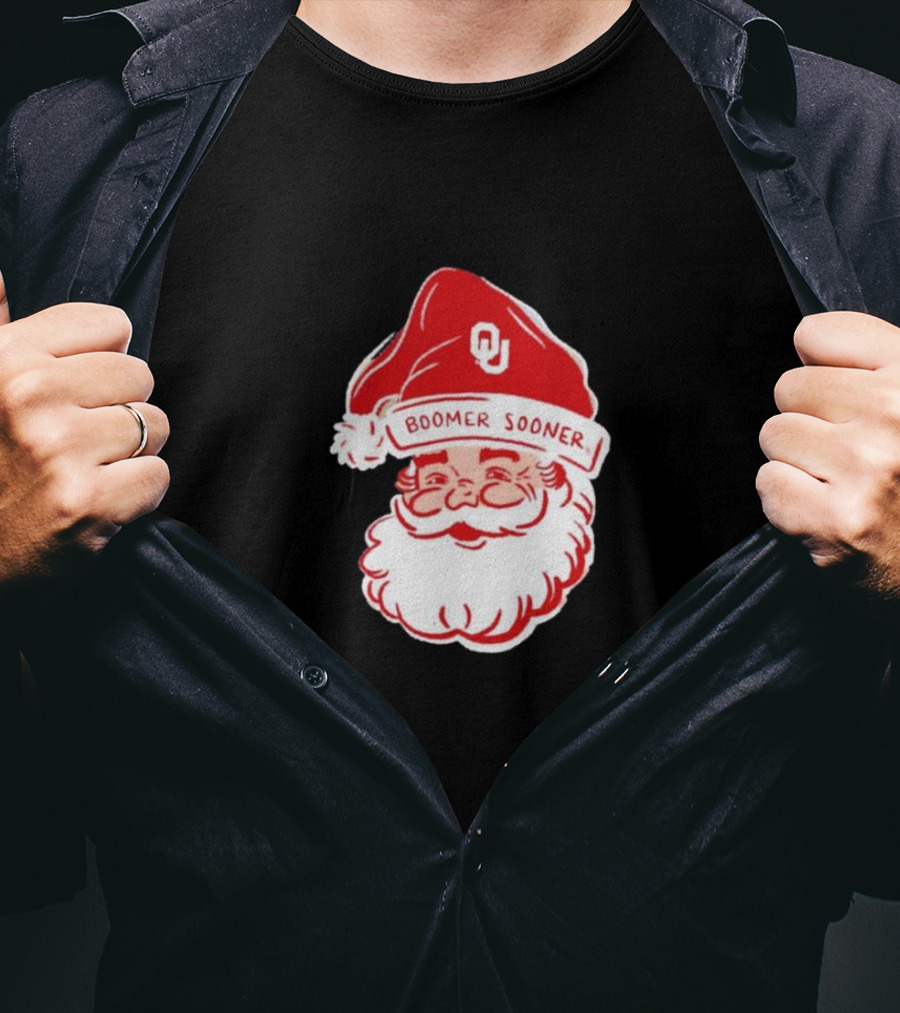 Boomer Sooner Santa Claus Christmas OU T-Shirt