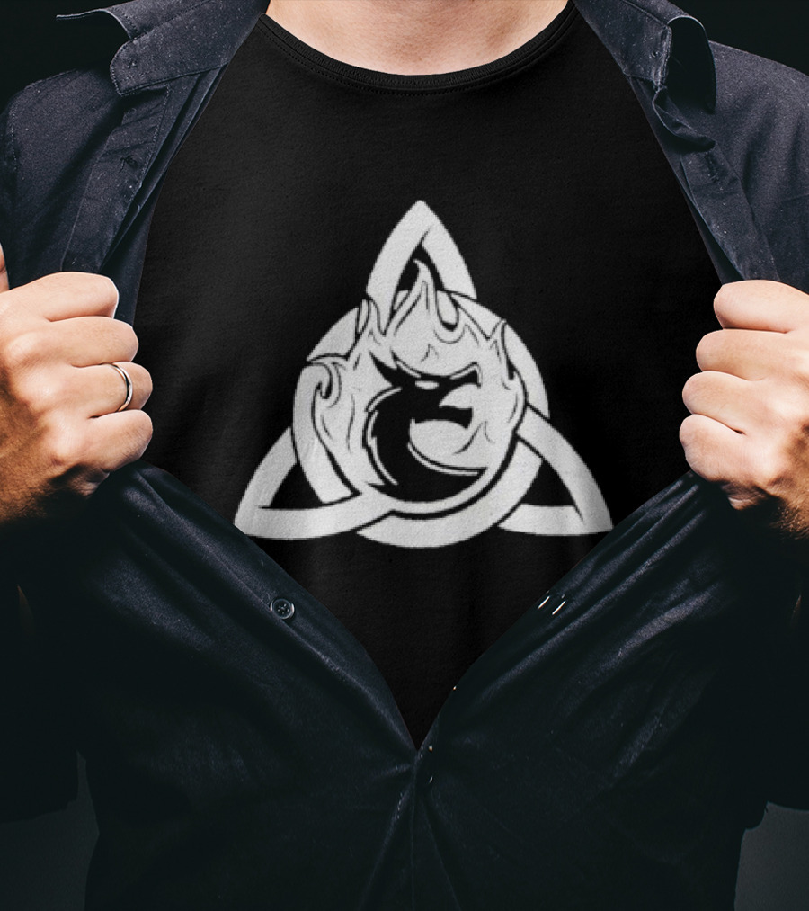 Kruzadar Logo Celtic Knot Dragon Flame T-Shirt