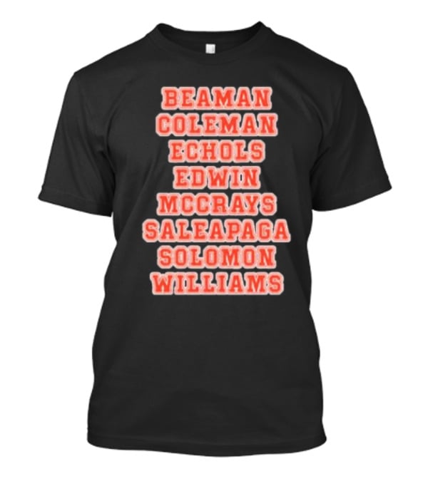 Beaman Coleman Echols Edwin McCray Saleapaga Solomon Williams Sports Legacy T-Shirt