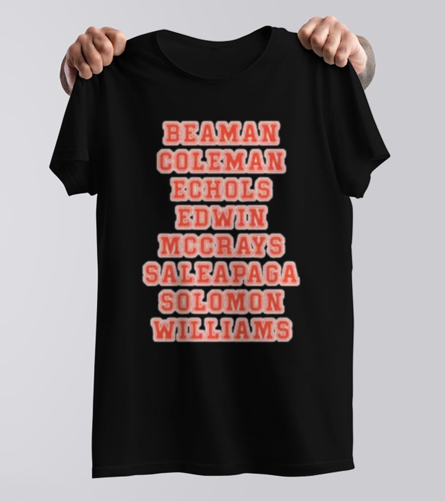 Beaman Coleman Echols Edwin McCray Saleapaga Solomon Williams Sports Legacy T-Shirt