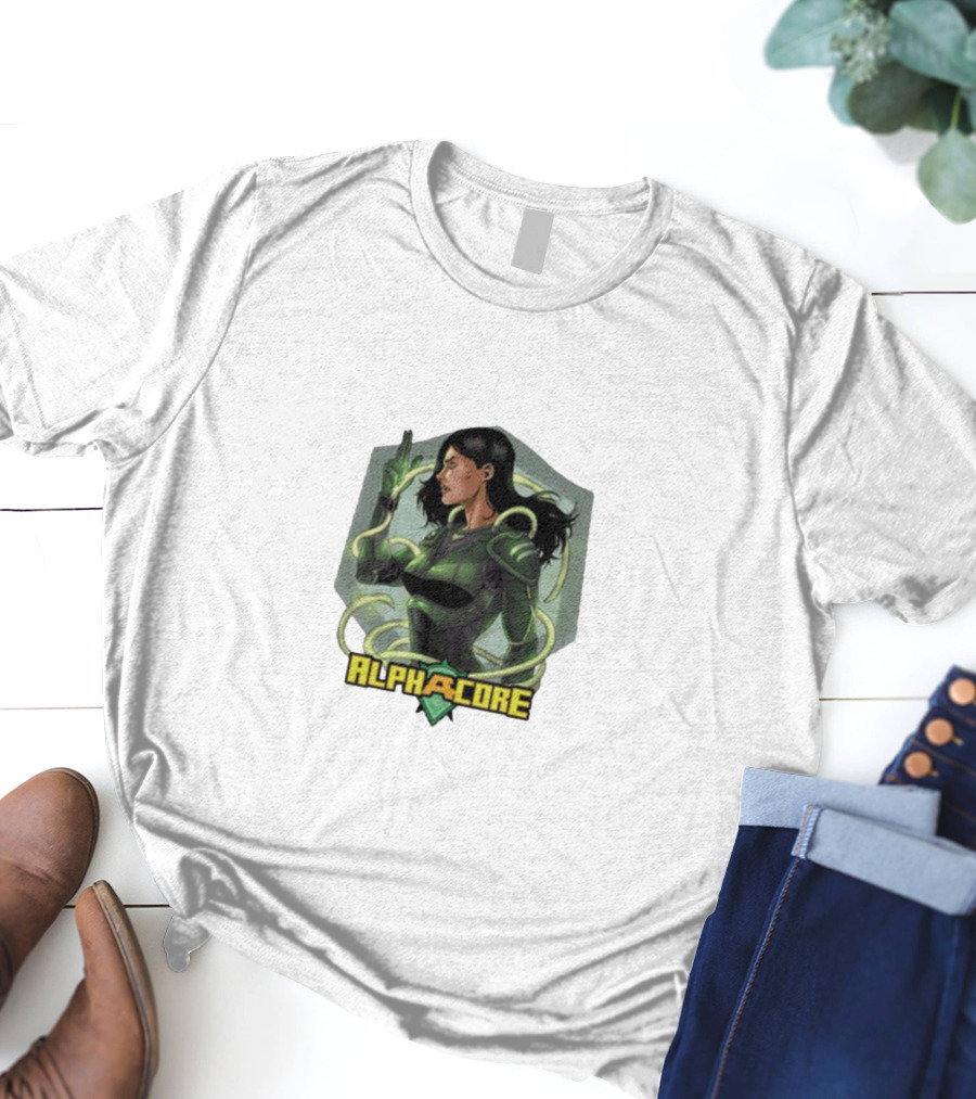Kara Lynne Ingrid Valdez Alphacore Hero With Energy Tendrils T-Shirt