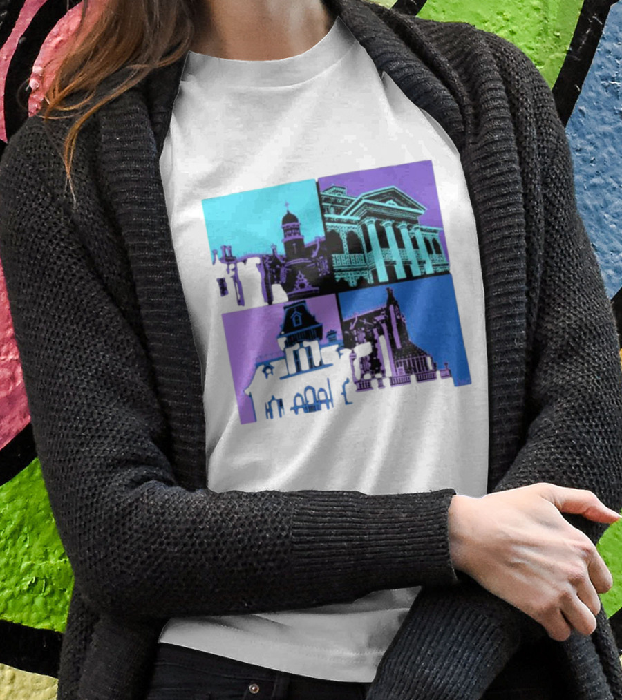 The Four Mansions Haunted Attraction Icons T-Shirt