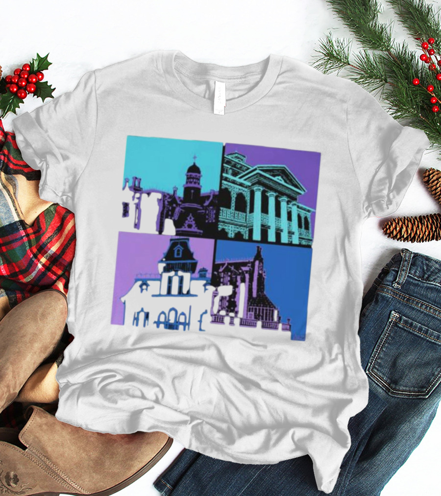 The Four Mansions Haunted Attraction Icons T-Shirt