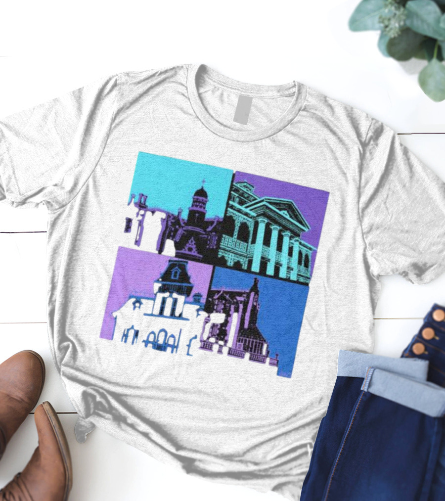 The Four Mansions Haunted Attraction Icons T-Shirt