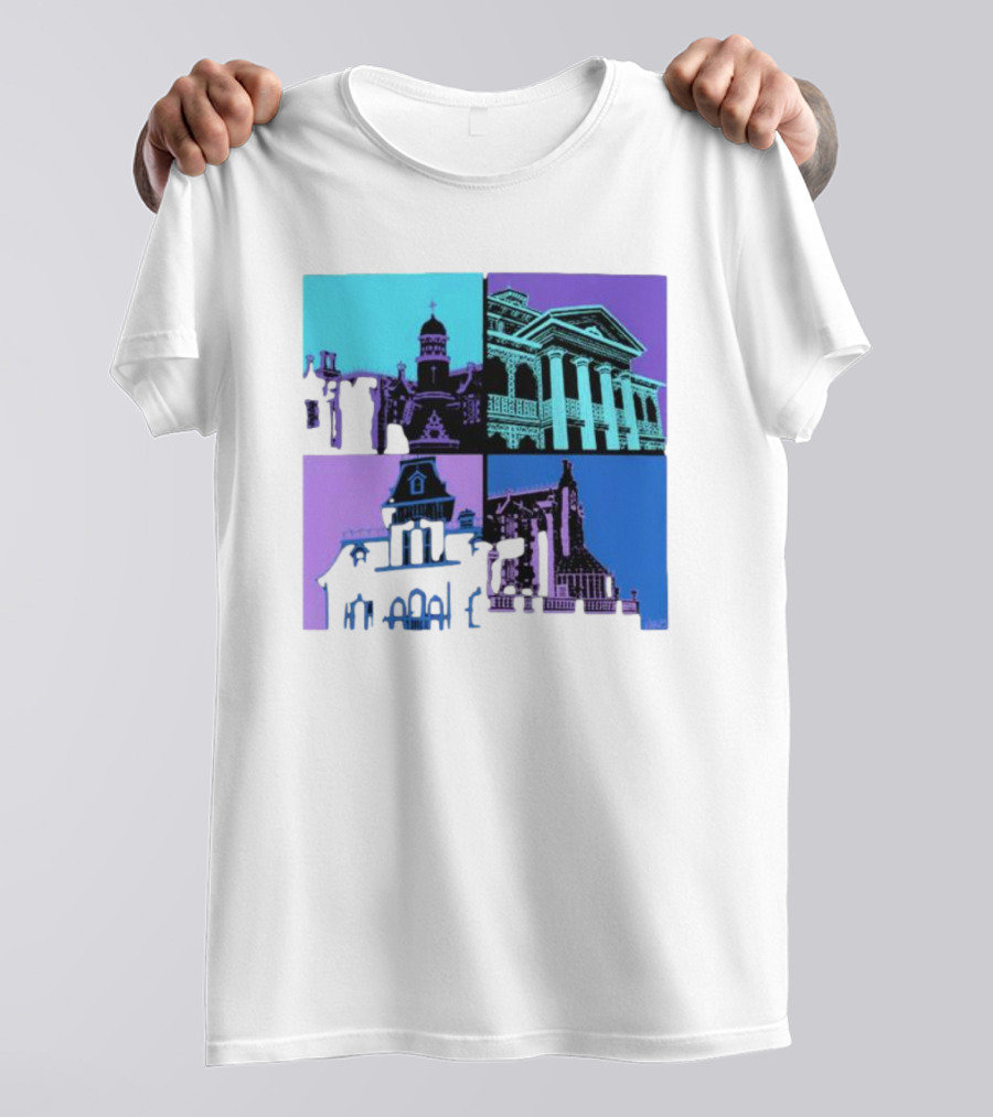The Four Mansions Haunted Attraction Icons T-Shirt