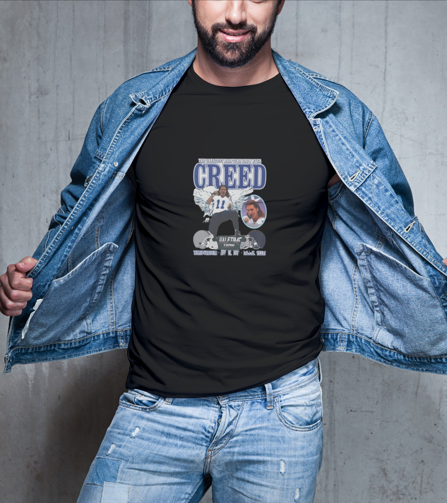 The Greatest Halftime Show Ever Creed Cowboy Thanksgiving Day 2001 Dallas Texas T-Shirt