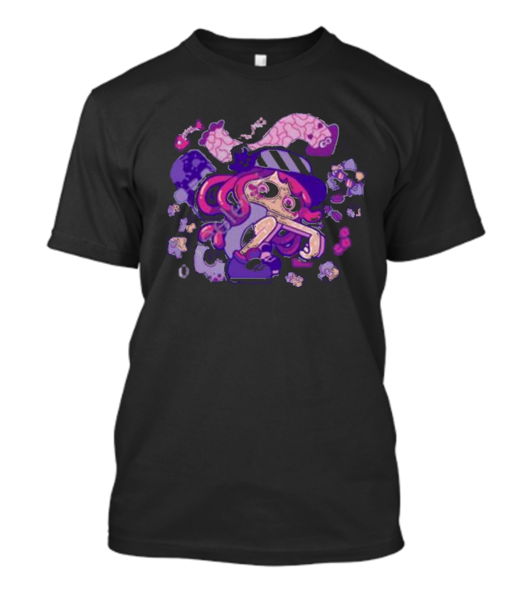 Theyetee Hotlantis Inkling Squid Girl Purple Splatoon T-Shirt
