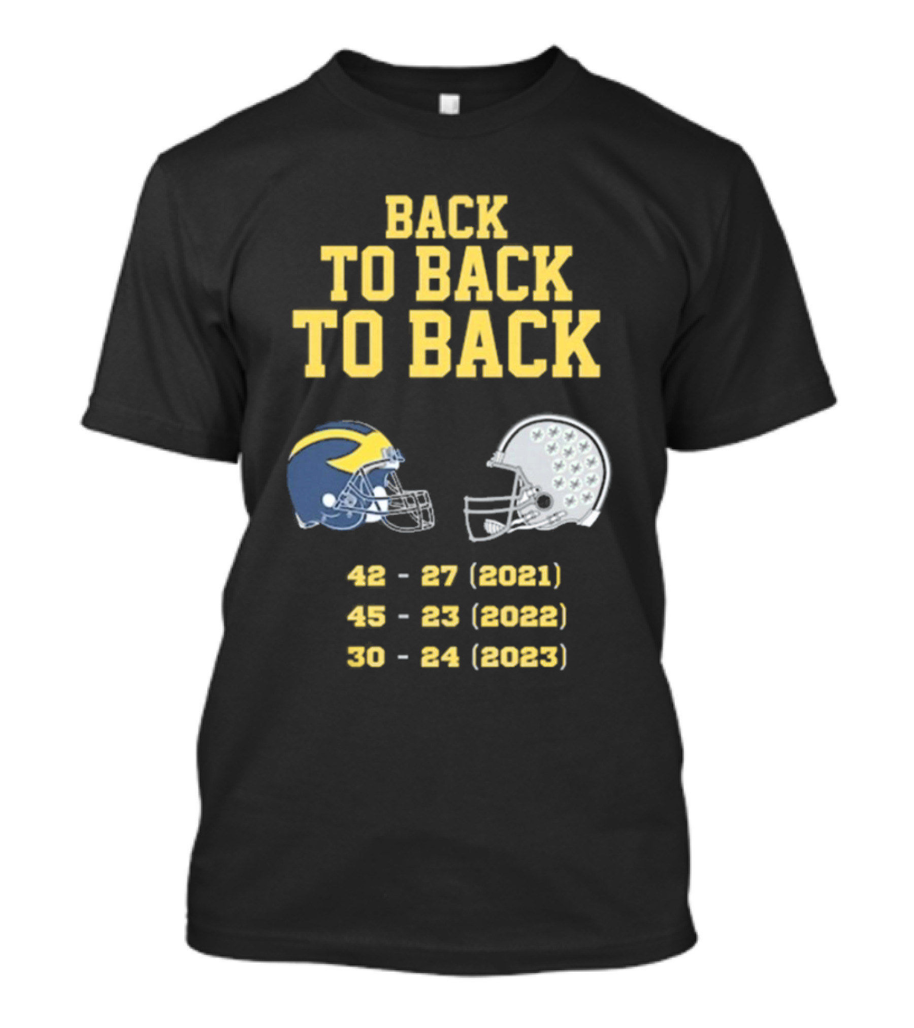 Back To Back To Back Funny Michigan Wolverines Football Free Jim Harbaugh Game T-Shirt