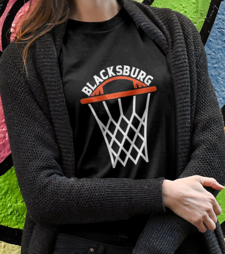 Blacksburg Basketball Hoops Net T-Shirt