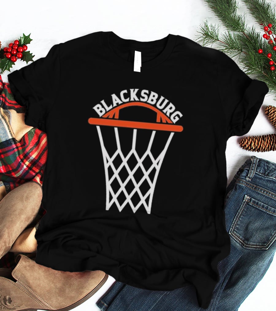 Blacksburg Basketball Hoops Net T-Shirt