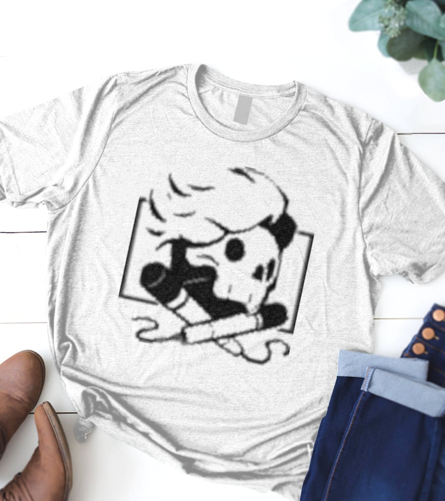 Danielrustage Skull Microphone Crossbones T-Shirt