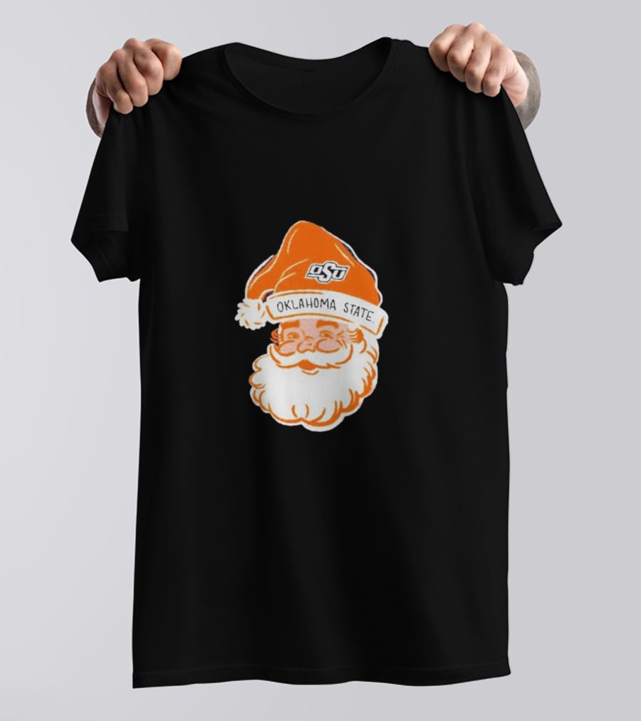Oklahoma State Cowboys Santa Claus Christmas OSU Logo Hat T-Shirt