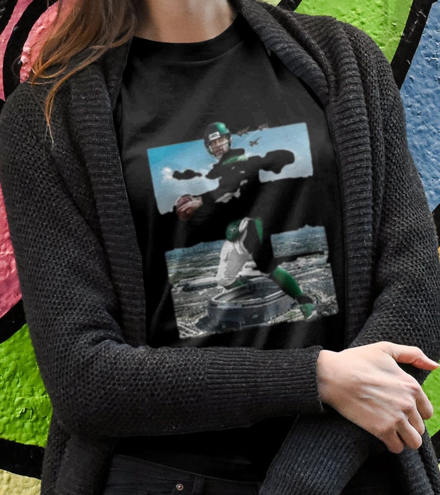 Philadelphia Eagles Mr Rogers Huge And Eagles Stadium Jets Football T-Shirt