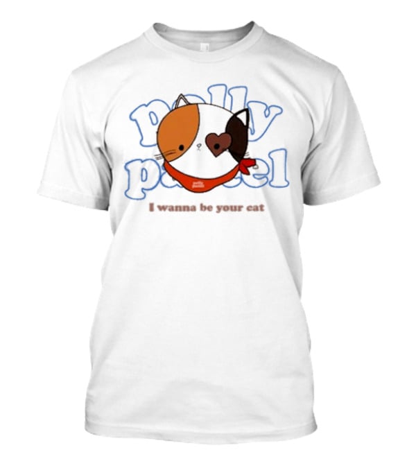 Polly Pastel I Wanna Be Your Cat With Heart-Eyed Kitten Wearing Bandana T-Shirt