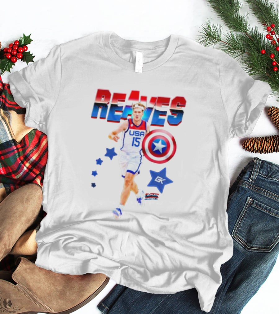 Reaves USA 15 Captain America Shield Sports Stars T-Shirt