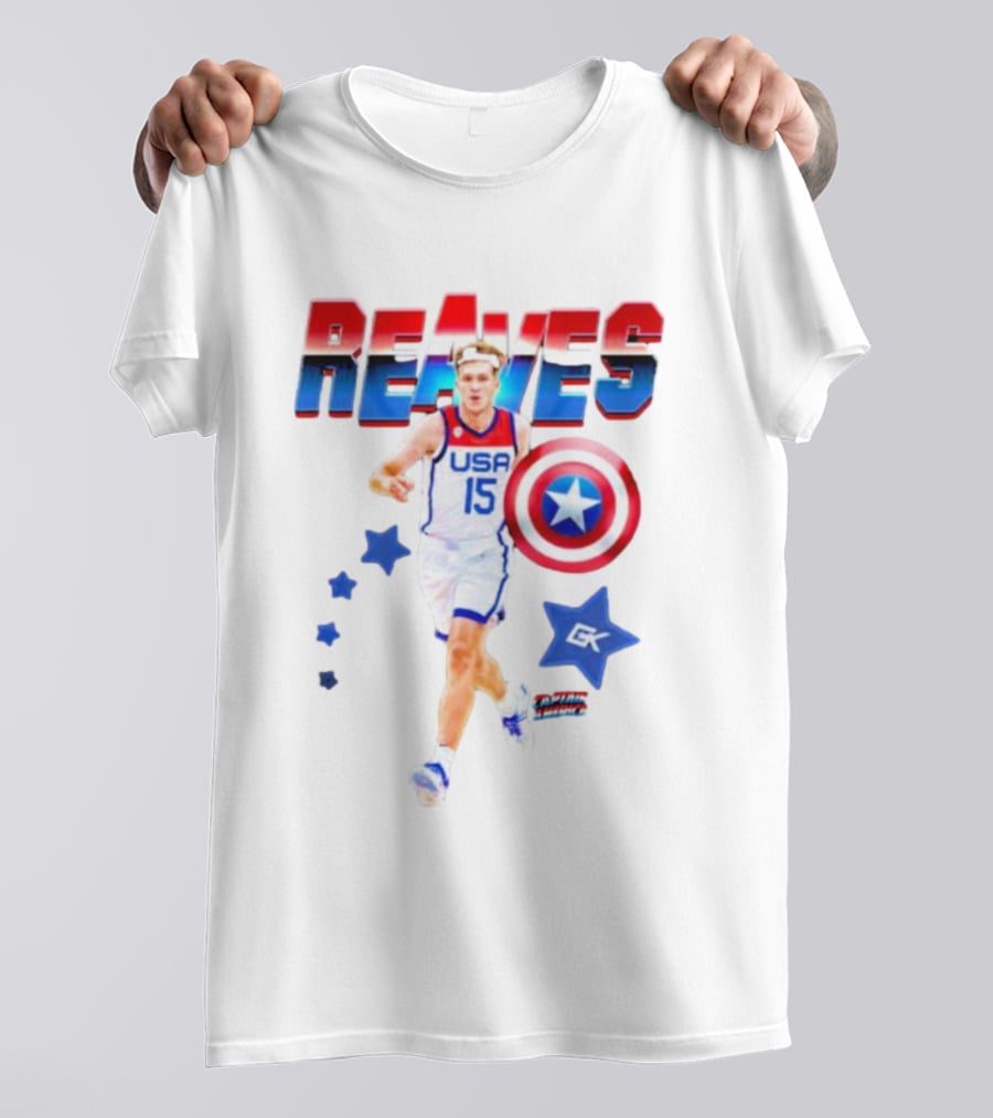 Reaves USA 15 Captain America Shield Sports Stars T-Shirt