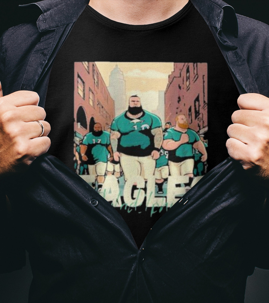 Eagles Philadelphia Players Strolling In City Streets T-Shirt
