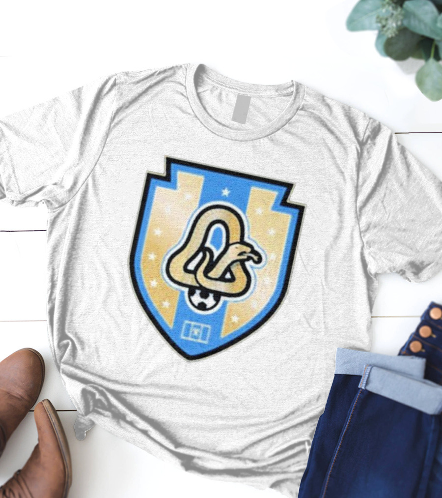 Phly Soccer Crest Snake And Stars Shield T-Shirt