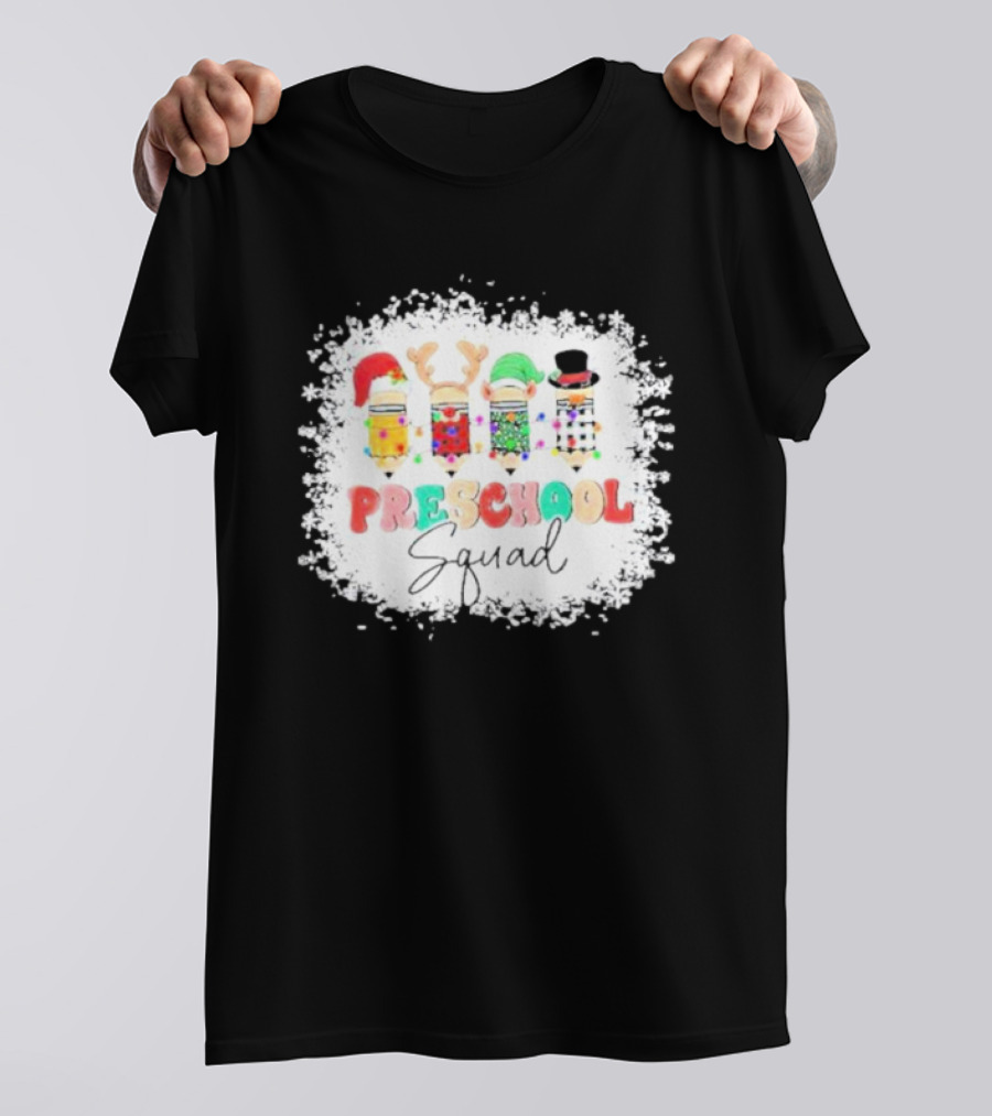 Preschool Squad Christmas Snowflake Festive Friends T-Shirt
