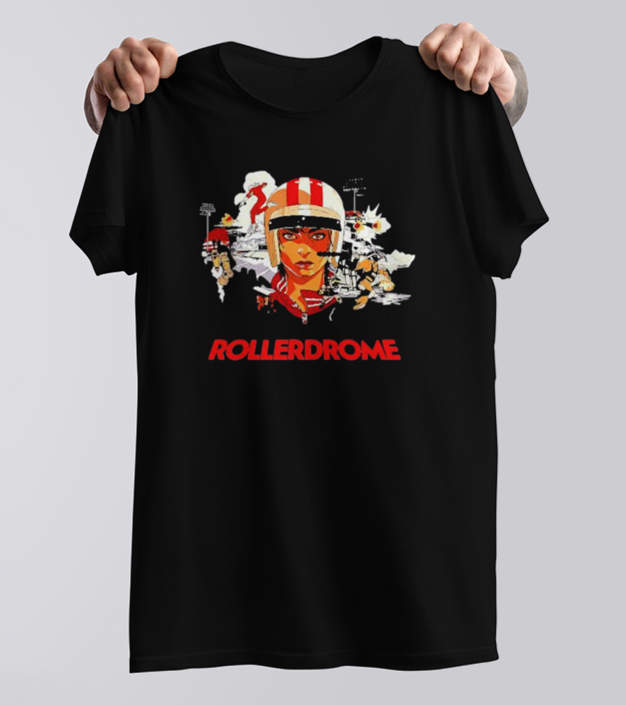 Rollerdrome Retro Futuristic Action Sports T-Shirt