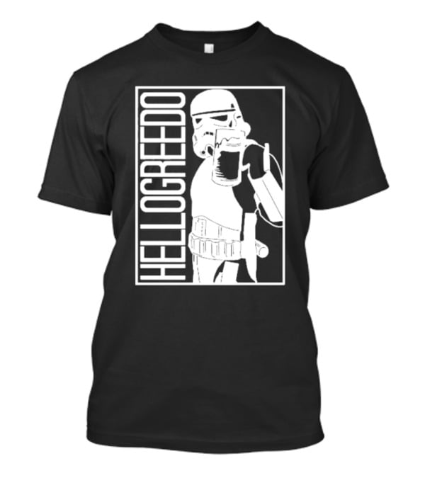 Star War HelloGreedo Stormtrooper Drinking Scene T-Shirt