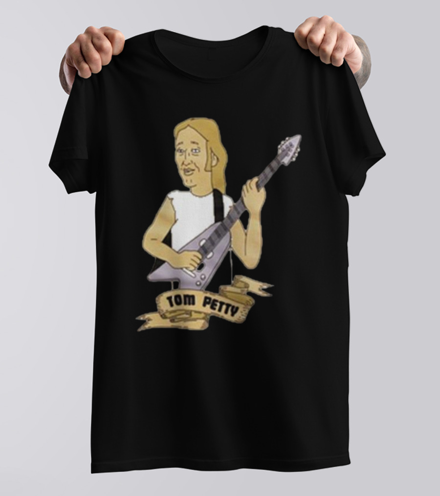 Tom Petty Cartoon Guitarist Last Chance T-Shirt