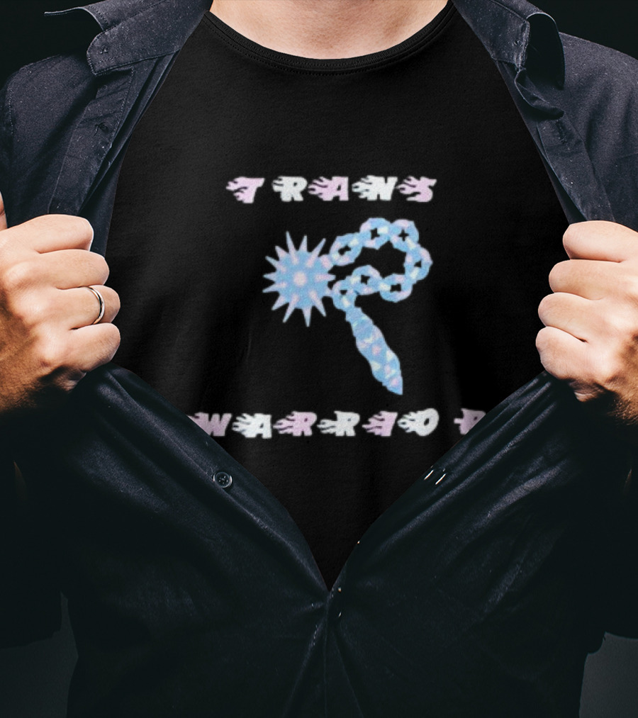 TRANS WARRIOR Blue Spike Chain T-Shirt