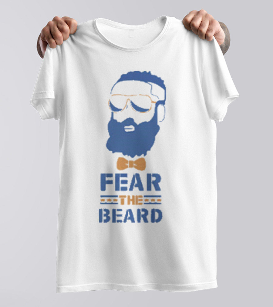 James Harden Fear The Beard Blue Orange Bowtie Sunglasses T-Shirt