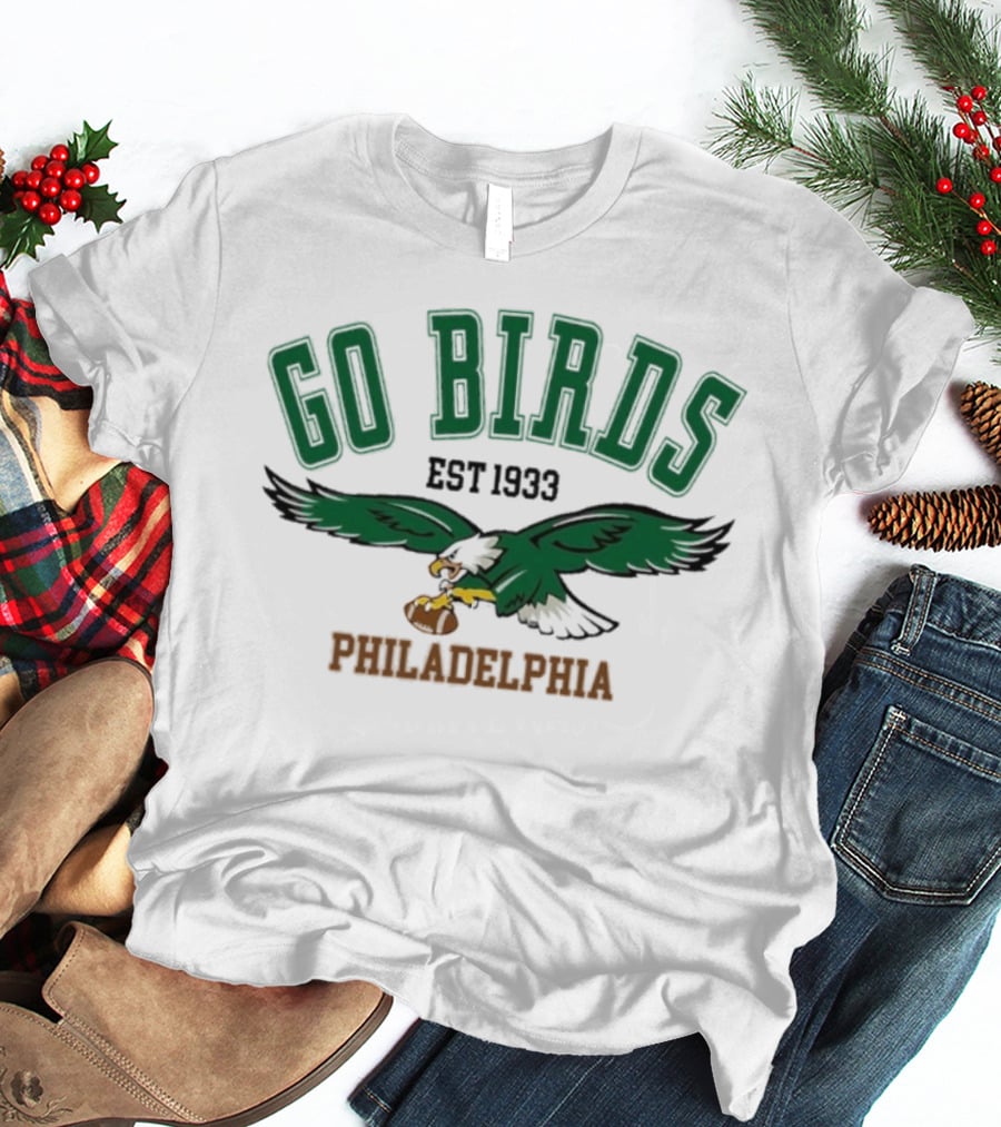 Kelly Green Go Birds Philadelphia Eagles Est 1933 NFL Vintage Sweatshirt T-Shirt