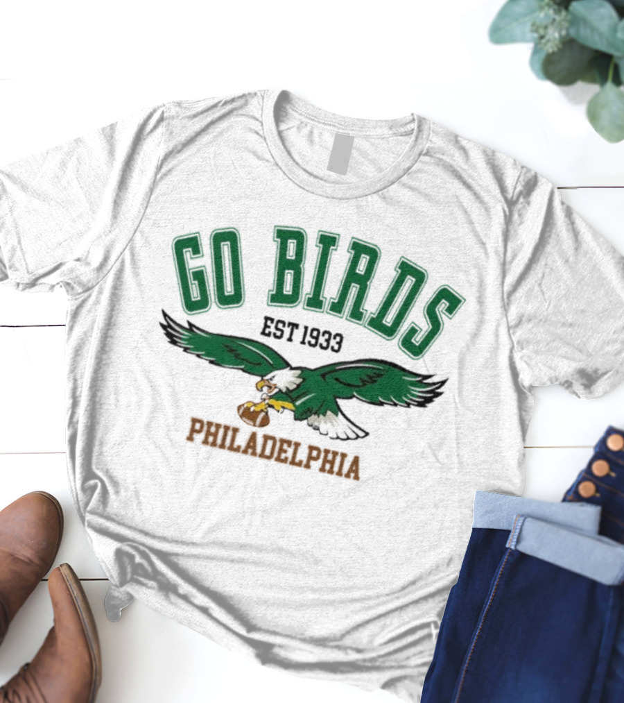 Kelly Green Go Birds Philadelphia Eagles Est 1933 NFL Vintage Sweatshirt T-Shirt